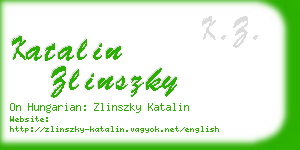 katalin zlinszky business card